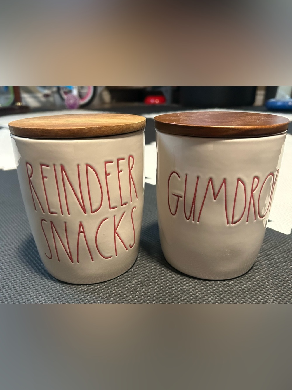 Rae Dunn reindeer snacks & gumdrop cellars